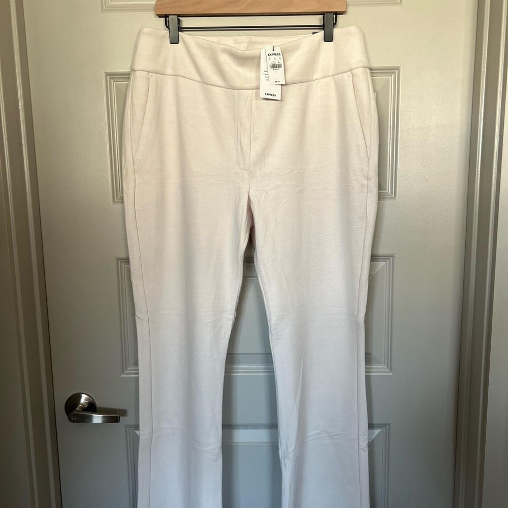 Express Women's Cream Flare Pants